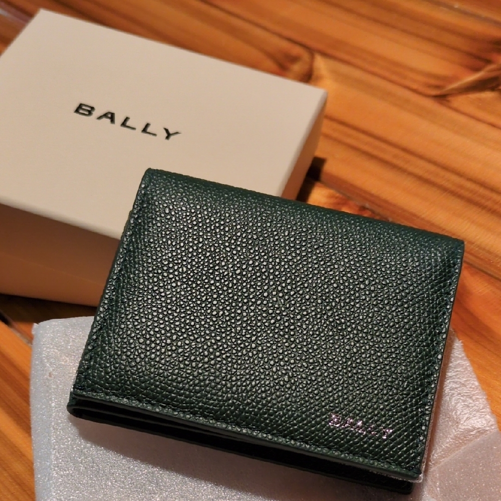 Bally Dark Green Leather Wallet